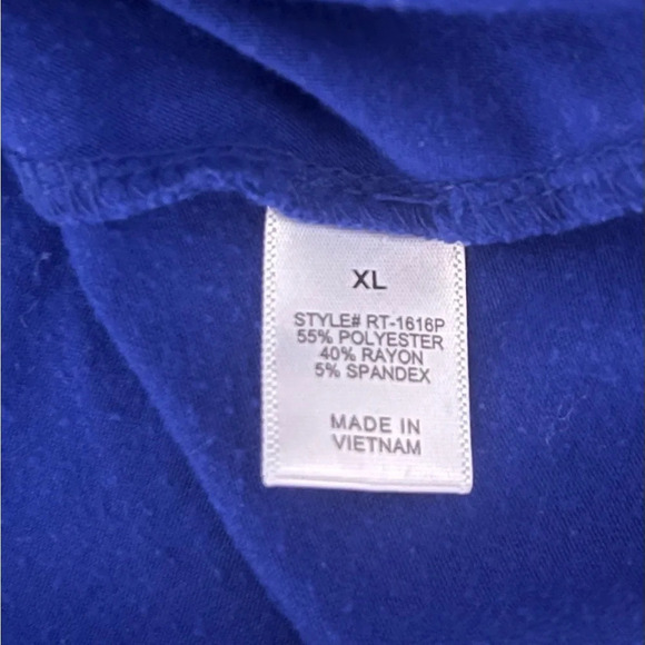 ZENANA PREMIUM Blue Cross Chest Design Short Sleeve Tunic Top XL - Picture 8 of 9